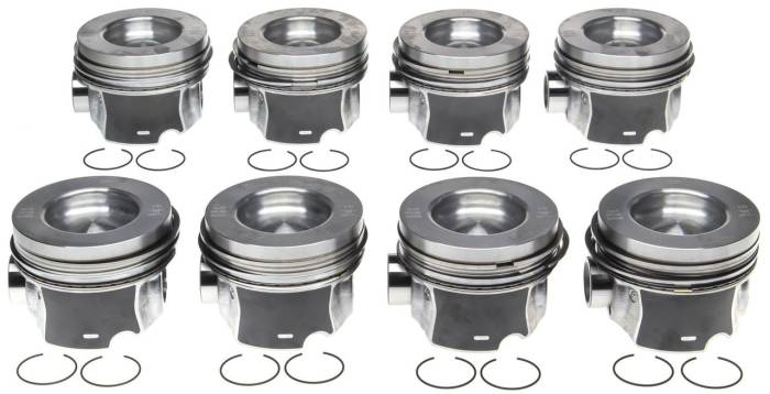 Mahle - Mahle 224-3935WR-.50MM Piston Kit With Rings, 2011-2016 GM 6.6L LML (0.020" Over)