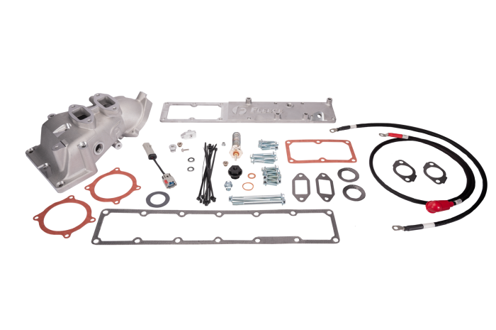 Fleece Performance Engineering - Fleece Performance Intake Horn And Grid Heater Kit, 2007.5-2024 6.7L Cummins
