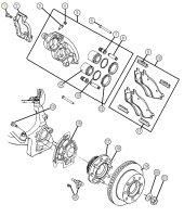 Mopar - Genuine Mopar Brake Caliper To Knuckle Mounting Bolt, 2003-2009 Dodge Ram 2500/3500 4X4 - Image 2