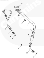 Cummins, Inc. - Genuine Cummins Turbo Oil Feed Line, 1998.5-2002 5.9L - Image 4