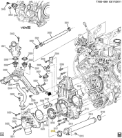 GM - Genuine GM Water Pump Cover To Oil Cooler Gasket, 2001-2016 GM 6.6L Duramax - Image 2