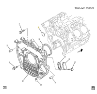 GM - Genuine GM Rear Engine Cover-To-Block Coolant O-Ring Seal, 2001-2010 GM 6.6L Duramax - Image 2