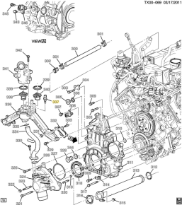 Delphi - Delphi Engine Coolant Temperature Sensor, 2011-2016 6.6L LML Duramax - Image 2