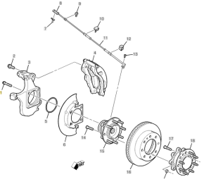 GM - Genuine GM Front Wheel Bearing To Steering Knuckle Bolt, 2001-2010 GM 2500/3500HD - Image 2