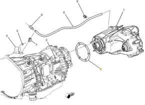 GM - Genuine GM Transfer Case Mounting Gasket, 2001-2007 GM 2500/3500HD With Allison Transmission - Image 2