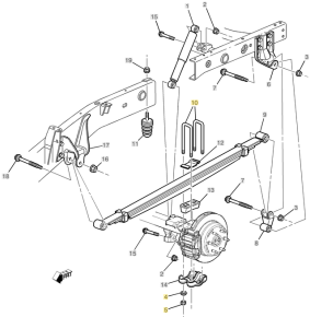 GM - Genuine GM U-Bolt Kit, 2001-2010 6.6L Duramax 2500HD - Image 2